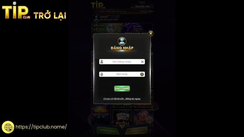 Đăng nhập Tipclub nhanh chóng